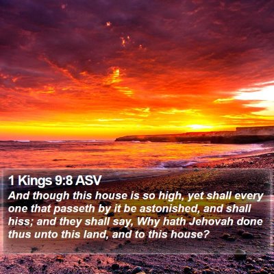 1 Kings 9:8 ASV Bible Verse Image
