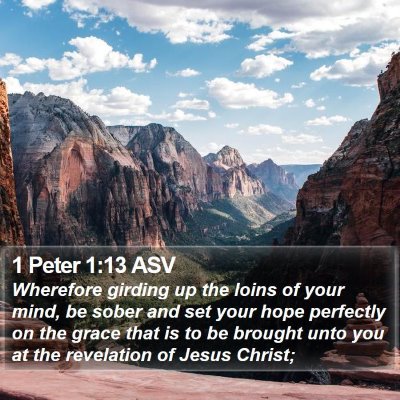 1 Peter 1:13 ASV Bible Verse Image
