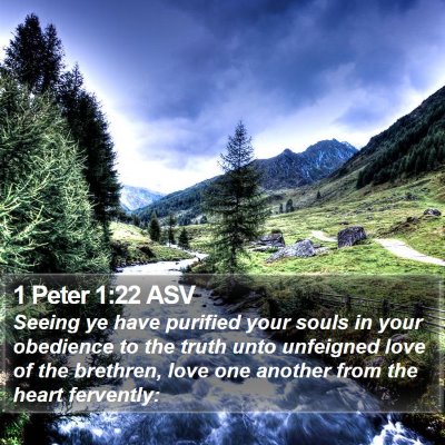 1 Peter 1:22 ASV Bible Verse Image