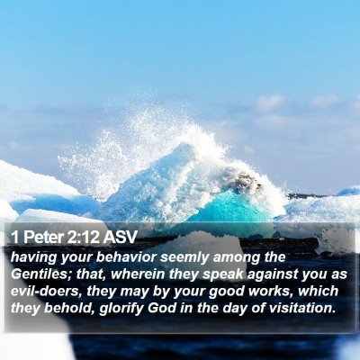1 Peter 2:12 ASV Bible Verse Image