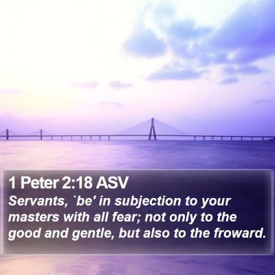 1 Peter 2:18 ASV Bible Verse Image