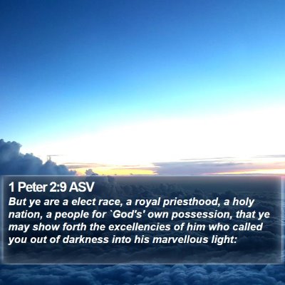 1 Peter 2:9 ASV Bible Verse Image