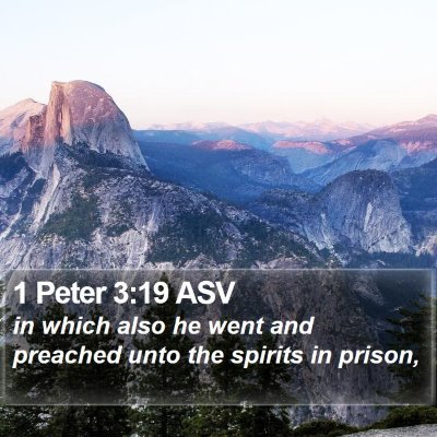 1 Peter 3:19 ASV Bible Verse Image