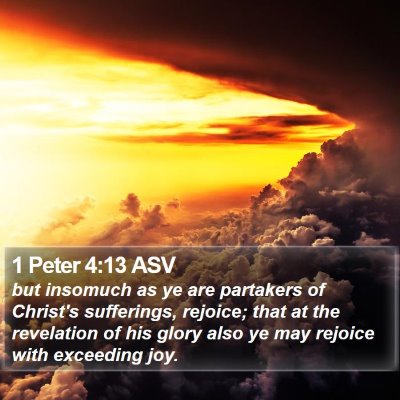 1 Peter 4:13 ASV Bible Verse Image