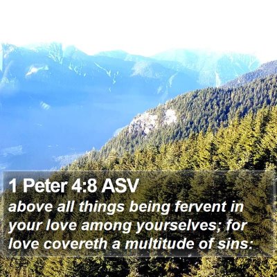 1 Peter 4:8 ASV Bible Verse Image