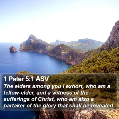 1 Peter 5:1 ASV Bible Verse Image