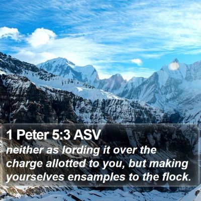 1 Peter 5:3 ASV Bible Verse Image