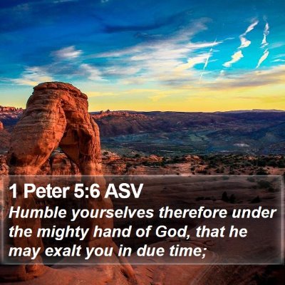 1 Peter 5:6 ASV Bible Verse Image