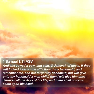 1 Samuel 1:11 ASV Bible Verse Image