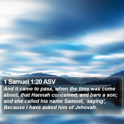 1 Samuel 1:20 ASV Bible Verse Image