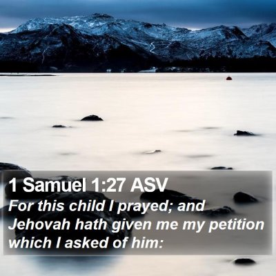 1 Samuel 1:27 ASV Bible Verse Image
