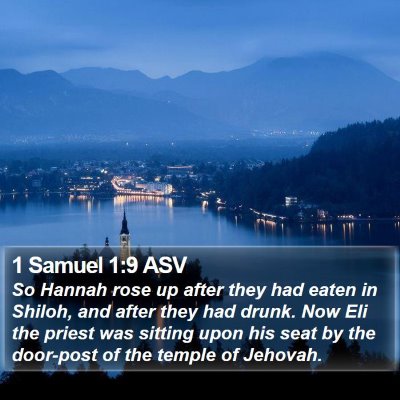 1 Samuel 1:9 ASV Bible Verse Image