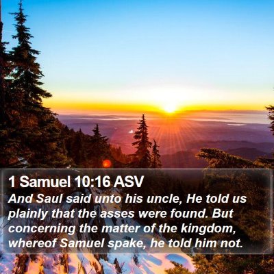 1 Samuel 10:16 ASV Bible Verse Image