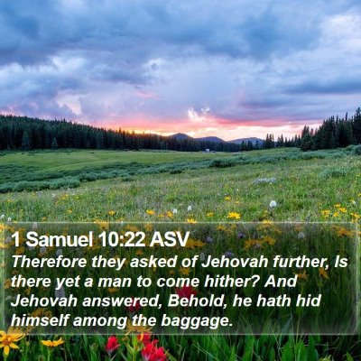 1 Samuel 10:22 ASV Bible Verse Image