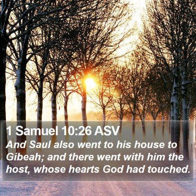 1 Samuel 10:26 ASV Bible Verse Image