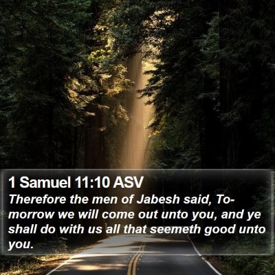 1 Samuel 11:10 ASV Bible Verse Image