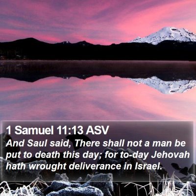1 Samuel 11:13 ASV Bible Verse Image
