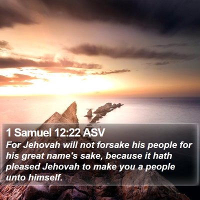 1 Samuel 12:22 ASV Bible Verse Image
