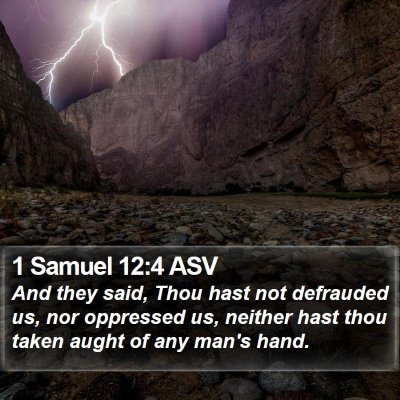 1 Samuel 12:4 ASV Bible Verse Image