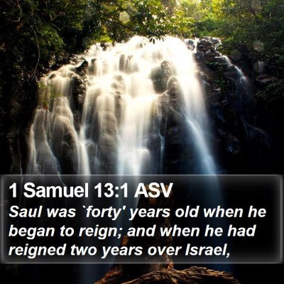 1 Samuel 13:1 ASV Bible Verse Image