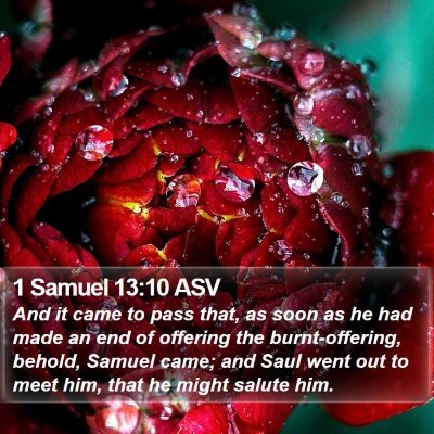 1 Samuel 13:10 ASV Bible Verse Image