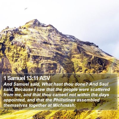 1 Samuel 13:11 ASV Bible Verse Image