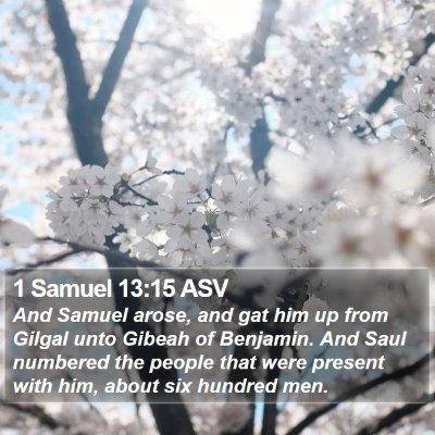1 Samuel 13:15 ASV Bible Verse Image