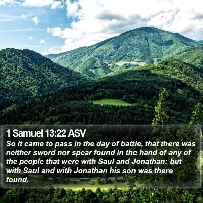 1 Samuel 13:22 ASV Bible Verse Image