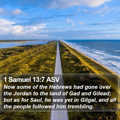 1 Samuel 13:7 ASV Bible Verse Image