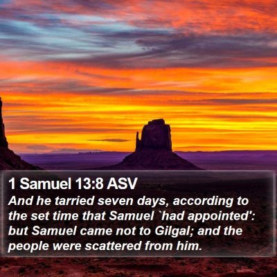 1 Samuel 13:8 ASV Bible Verse Image