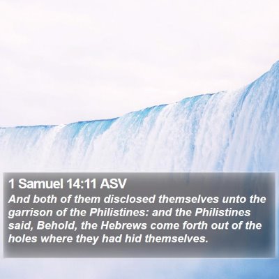 1 Samuel 14:11 ASV Bible Verse Image