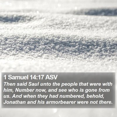 1 Samuel 14:17 ASV Bible Verse Image