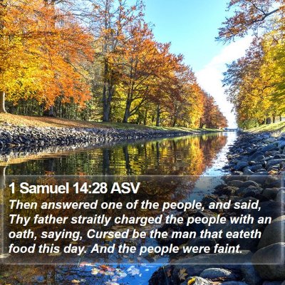 1 Samuel 14:28 ASV Bible Verse Image