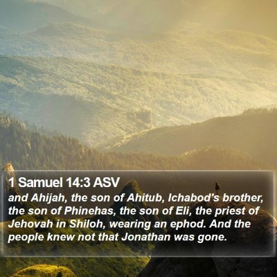 1 Samuel 14:3 ASV Bible Verse Image