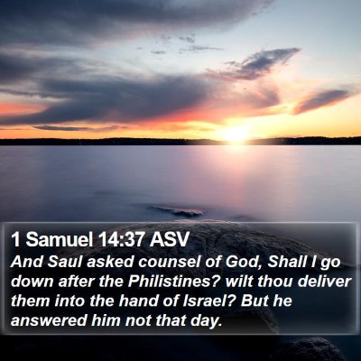 1 Samuel 14:37 ASV Bible Verse Image