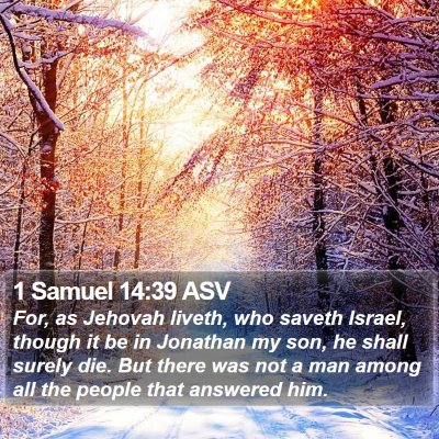 1 Samuel 14:39 ASV Bible Verse Image