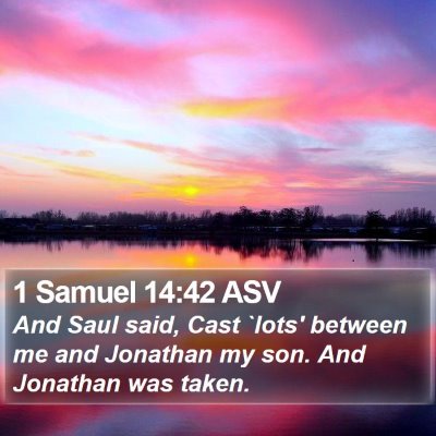 1 Samuel 14:42 ASV Bible Verse Image