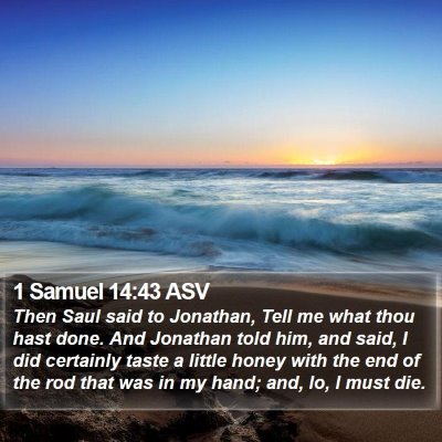 1 Samuel 14:43 ASV Bible Verse Image
