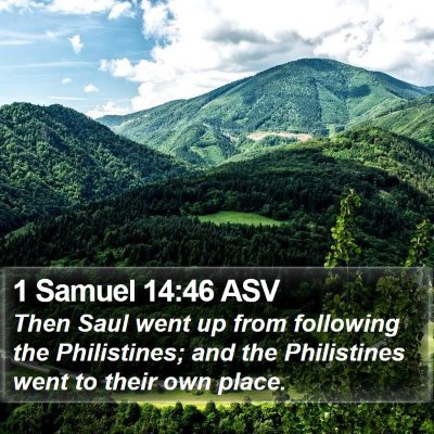1 Samuel 14:46 ASV Bible Verse Image