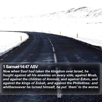 1 Samuel 14:47 ASV Bible Verse Image