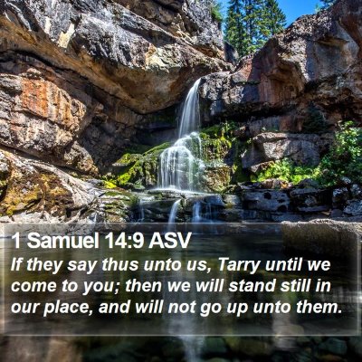 1 Samuel 14:9 ASV Bible Verse Image
