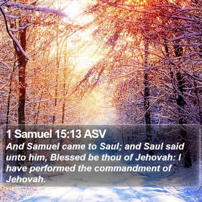 1 Samuel 15:13 ASV Bible Verse Image