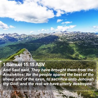 1 Samuel 15:15 ASV Bible Verse Image