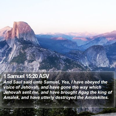 1 Samuel 15:20 ASV Bible Verse Image