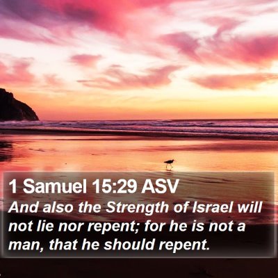1 Samuel 15:29 ASV Bible Verse Image