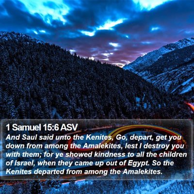 1 Samuel 15:6 ASV Bible Verse Image