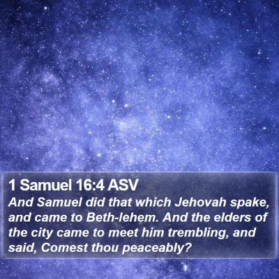 1 Samuel 16:4 ASV Bible Verse Image