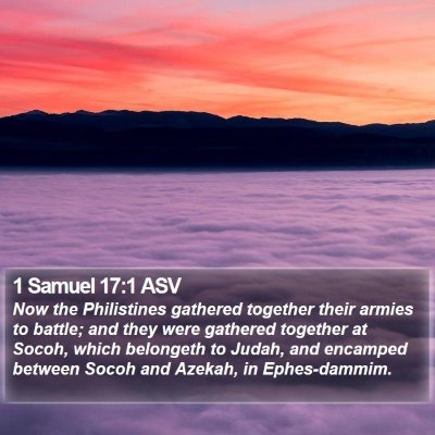 1 Samuel 17:1 ASV Bible Verse Image