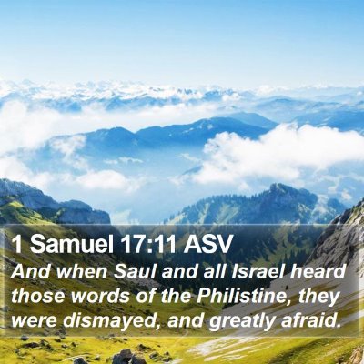 1 Samuel 17:11 ASV Bible Verse Image