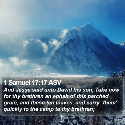 1 Samuel 17:17 ASV Bible Verse Image